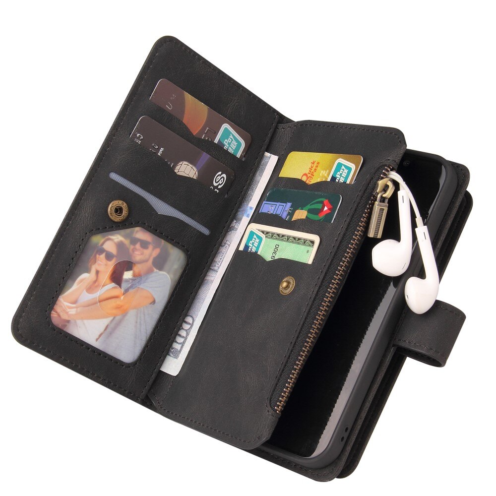 Motorola Moto E13 Leather Multi Wallet Black