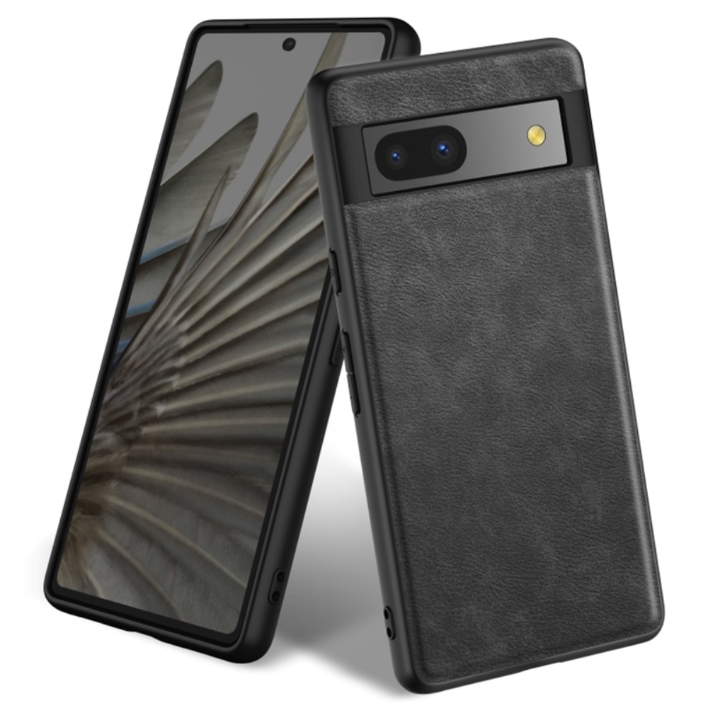 Google Pixel 7a Leather Case Black