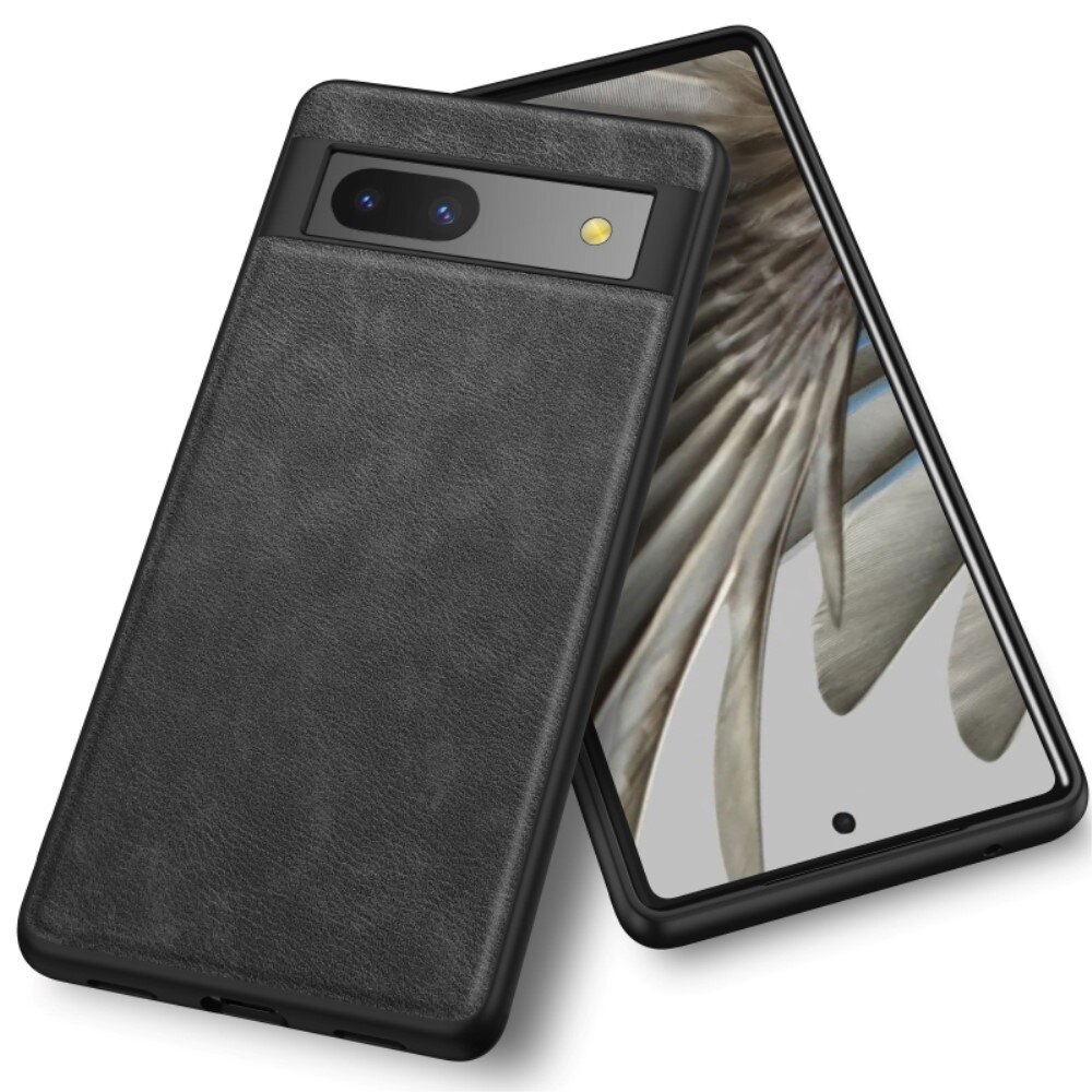 Google Pixel 7a Leather Case Black