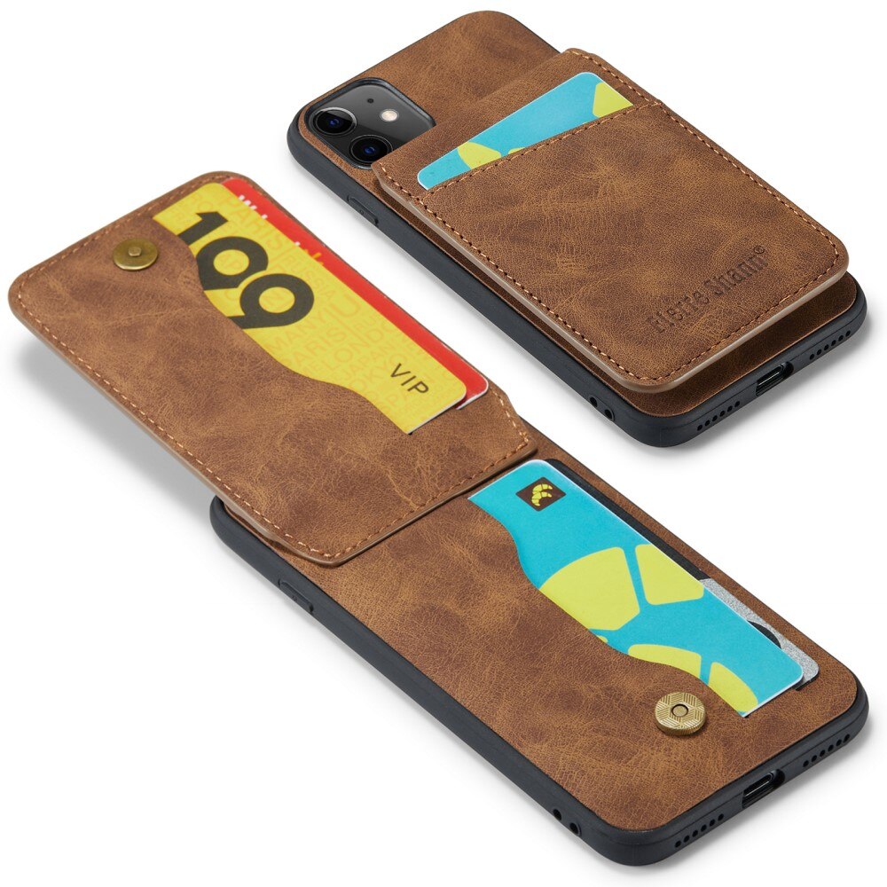 iPhone 11 RFID blocking Multi-Slot Case Brown