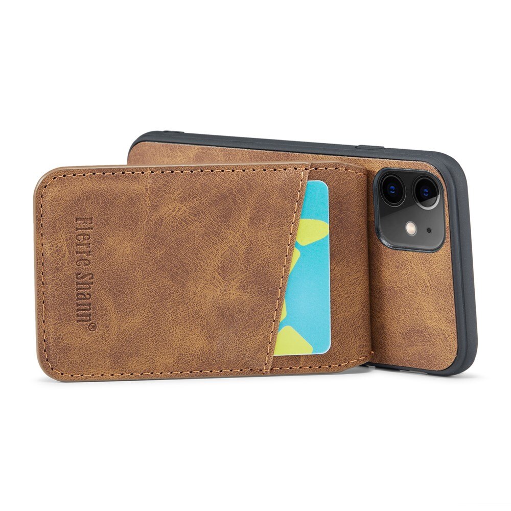 iPhone 11 RFID blocking Multi-Slot Case Brown