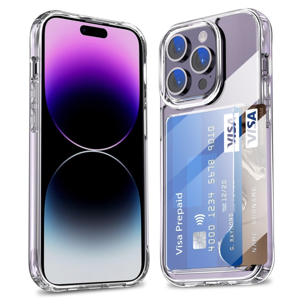 Hybrid Case Card Slot iPhone 14 Pro Transparent