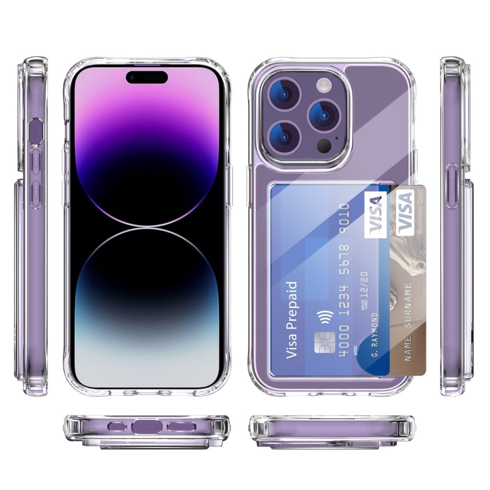 Hybrid Case Card Slot iPhone 14 Pro Transparent