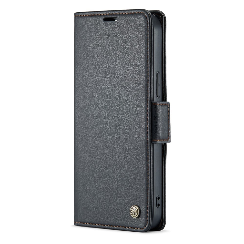 iPhone 14 Pro RFID blocking Slim Wallet Case Black