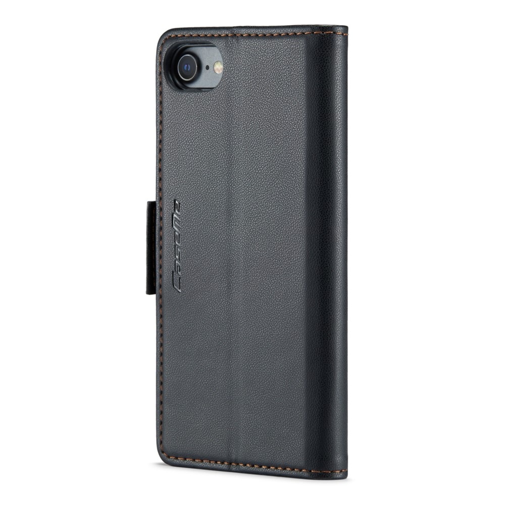 iPhone SE (2020) RFID blocking Slim Wallet Case Black