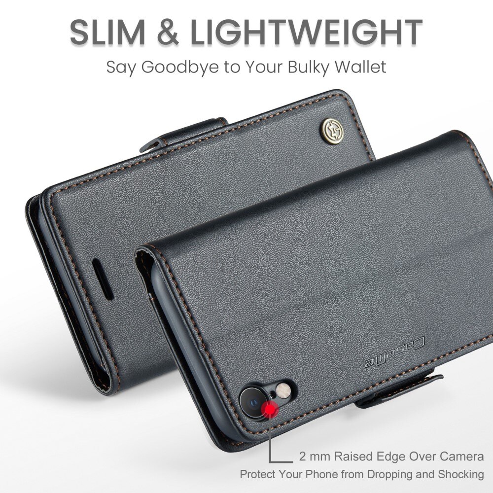 iPhone Xr RFID blocking Slim Wallet Case Black