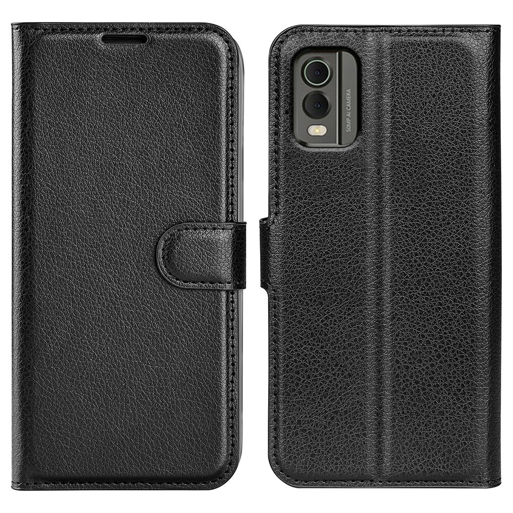 Nokia C32 Wallet Book Cover Black