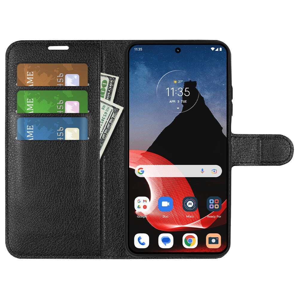 Motorola ThinkPhone Wallet Book Cover Black