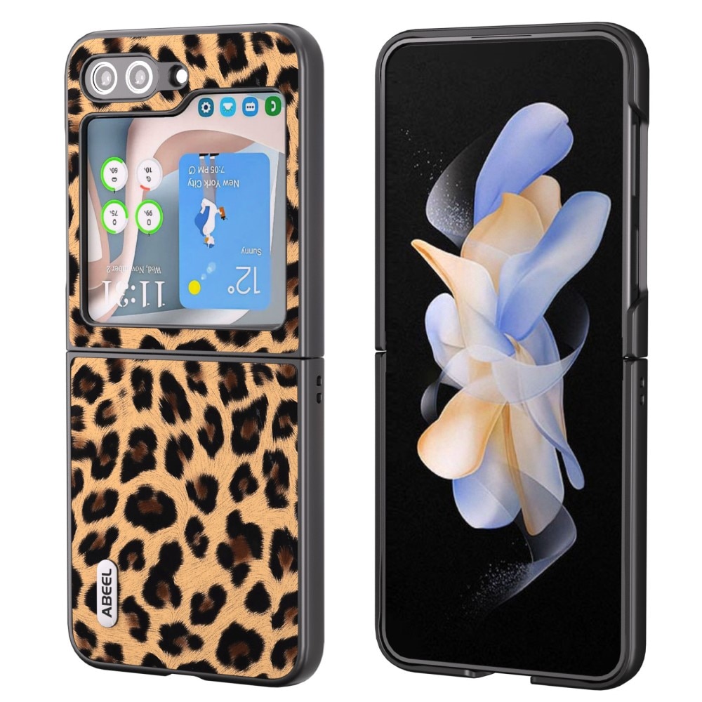 Leather Case Samsung Galaxy Z Flip 5 Leopard