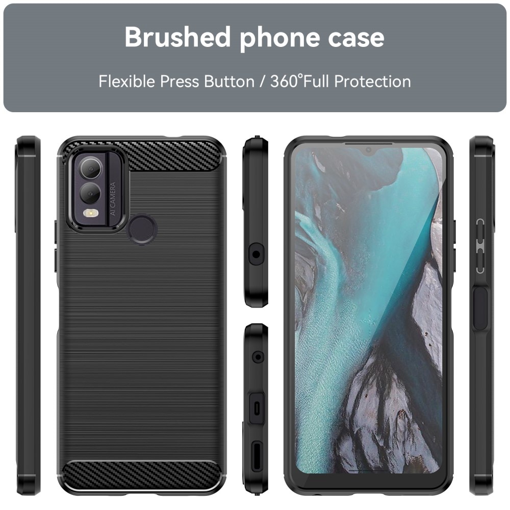 Nokia C22 Brushed TPU Case Black