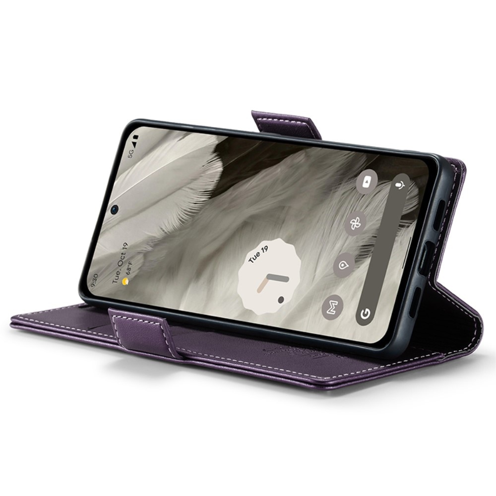 Google Pixel 8 RFID blocking Slim Wallet Case Purple