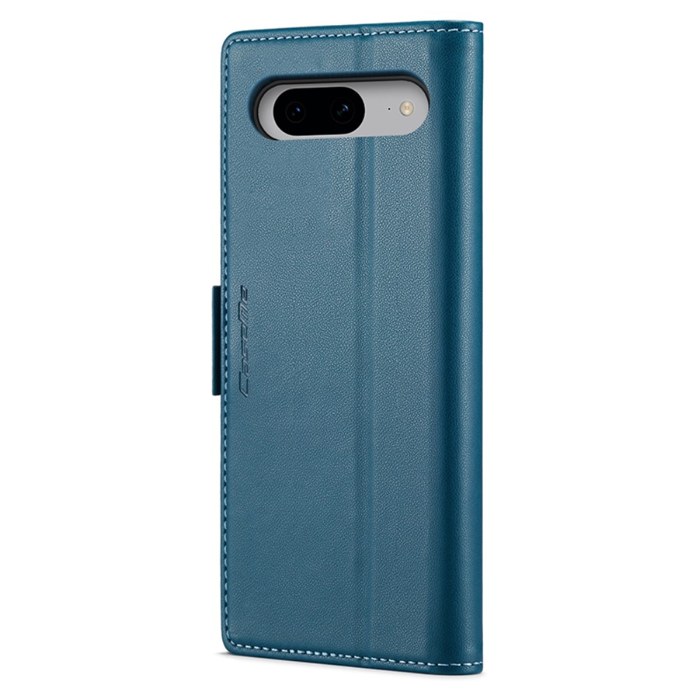 Google Pixel 8 RFID blocking Slim Wallet Case Blue