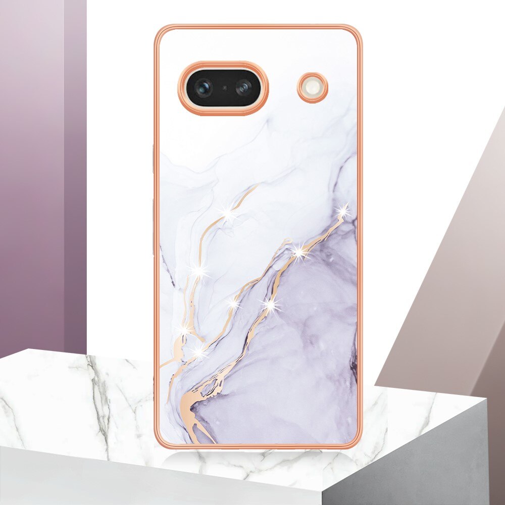 Google Pixel 7a TPU Case White Marble