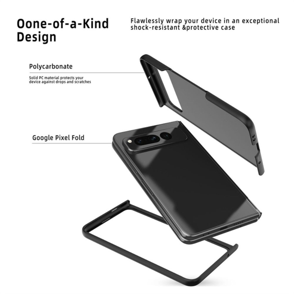 Google Pixel Fold Rubberized Hard Case Black