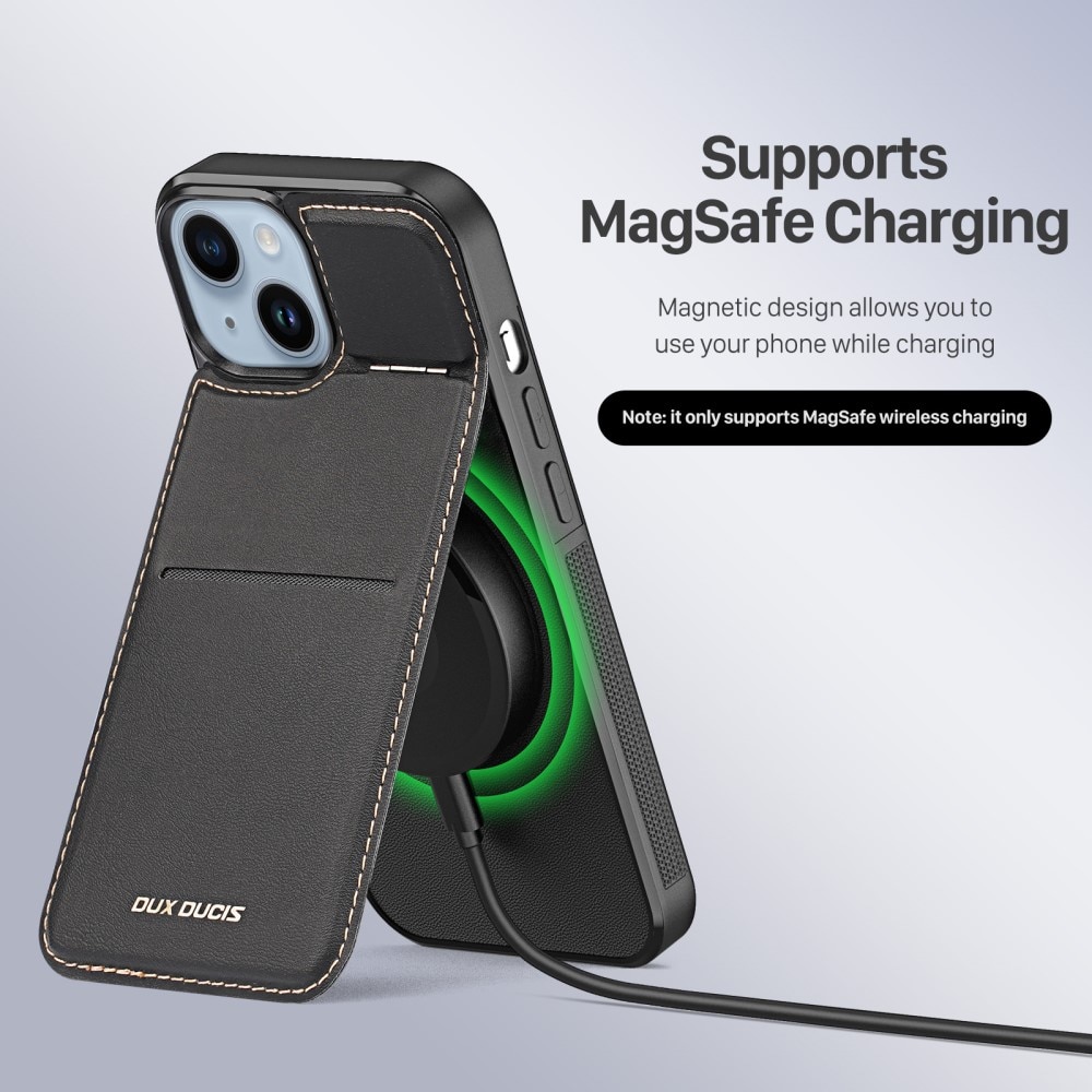 iPhone 13 Rafi Series RFID MagSafe Wallet Stand Case Black