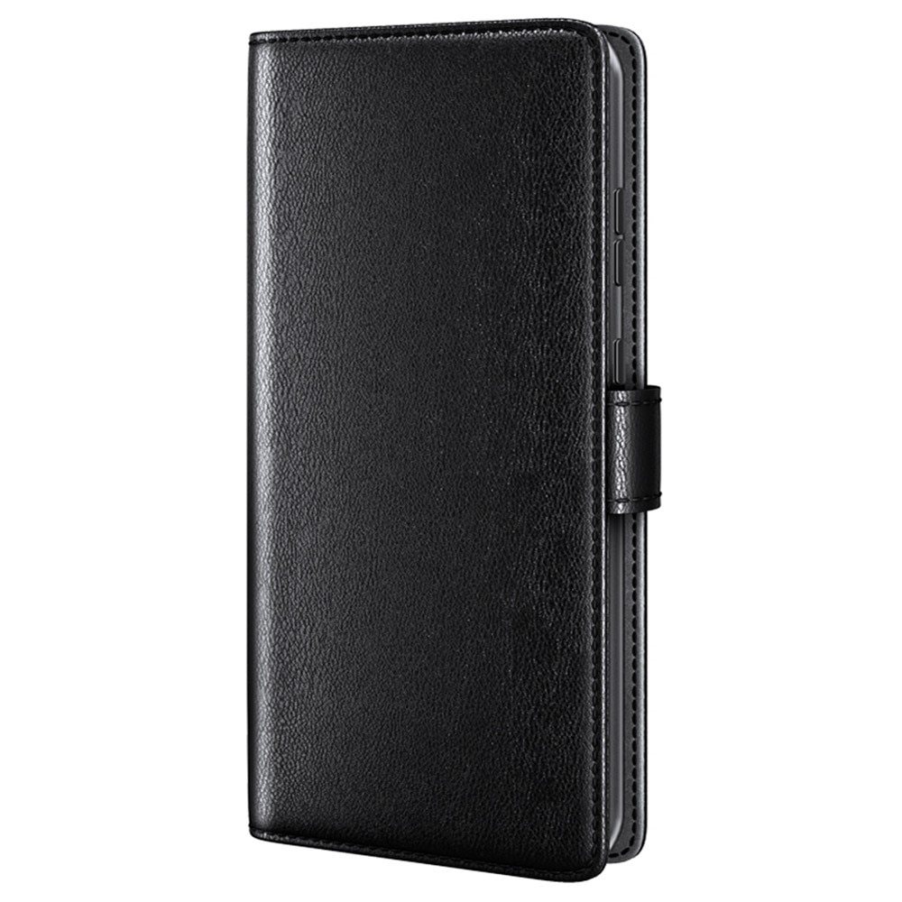 iPhone 15 Pro Max Genuine Leather Wallet Case Black