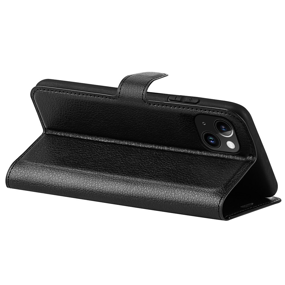 iPhone 15 Wallet Book Cover Black