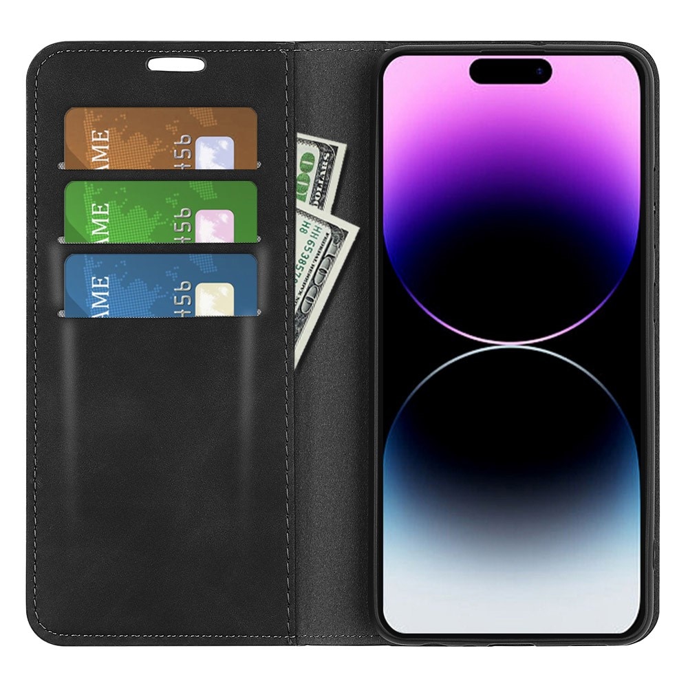 iPhone 15 Pro Slim Wallet Case Black