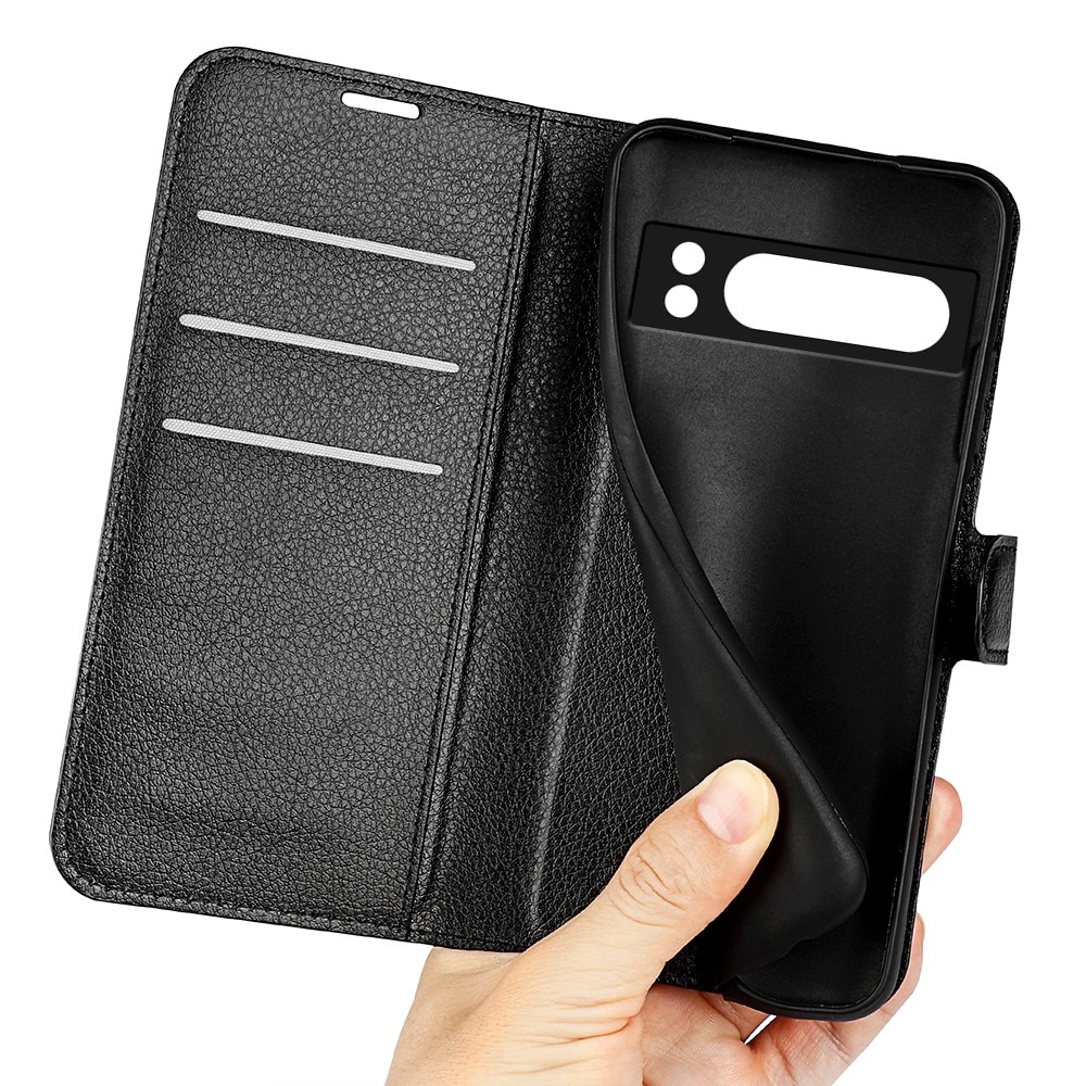 Google Pixel 8 Pro Wallet Book Cover Black