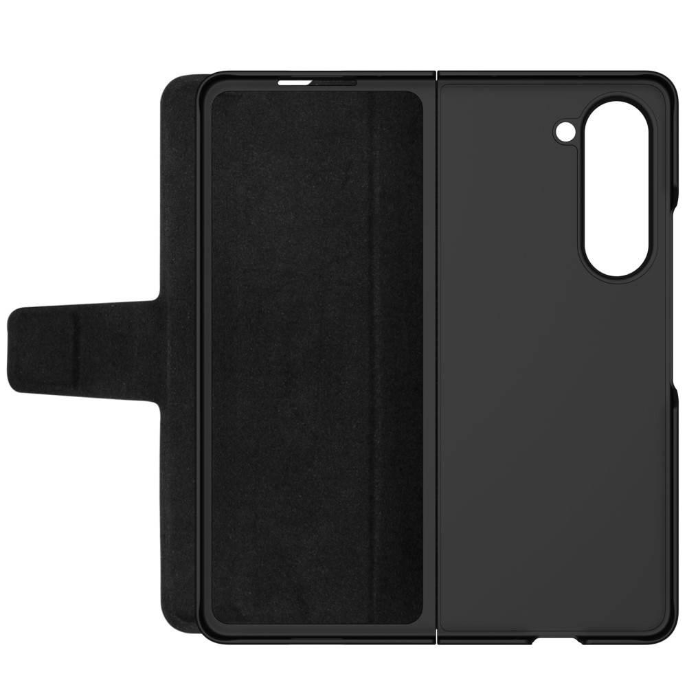 Samsung Galaxy Z Fold 5 Leather Case with Pen Slot Black