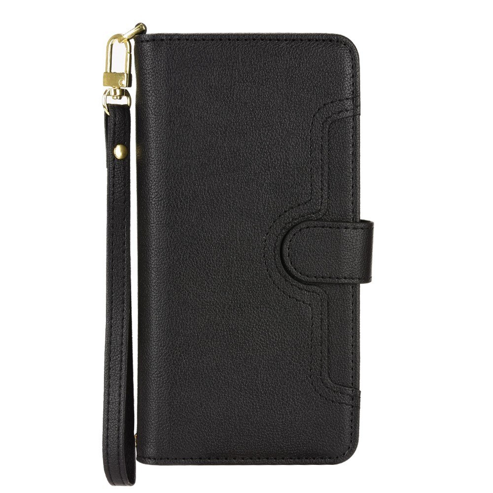 Sony Xperia 10 V Zipper Multi-slot Leather Cover Black