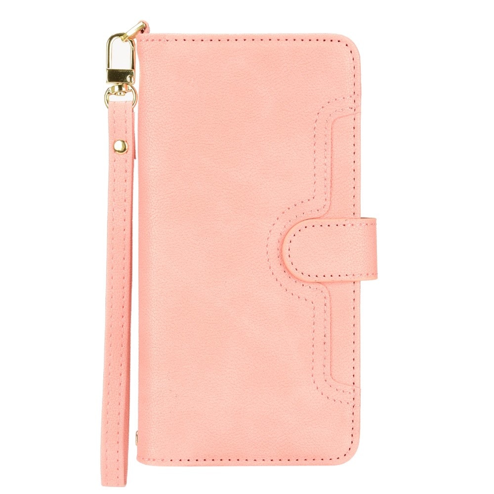 Sony Xperia 10 V Zipper Multi-slot Leather Cover Pink