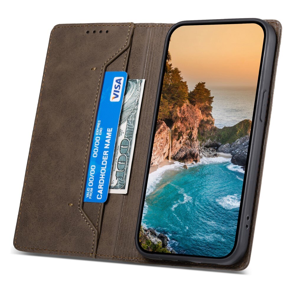 Google Pixel 8 Pro Slim Wallet Case RFID Brown