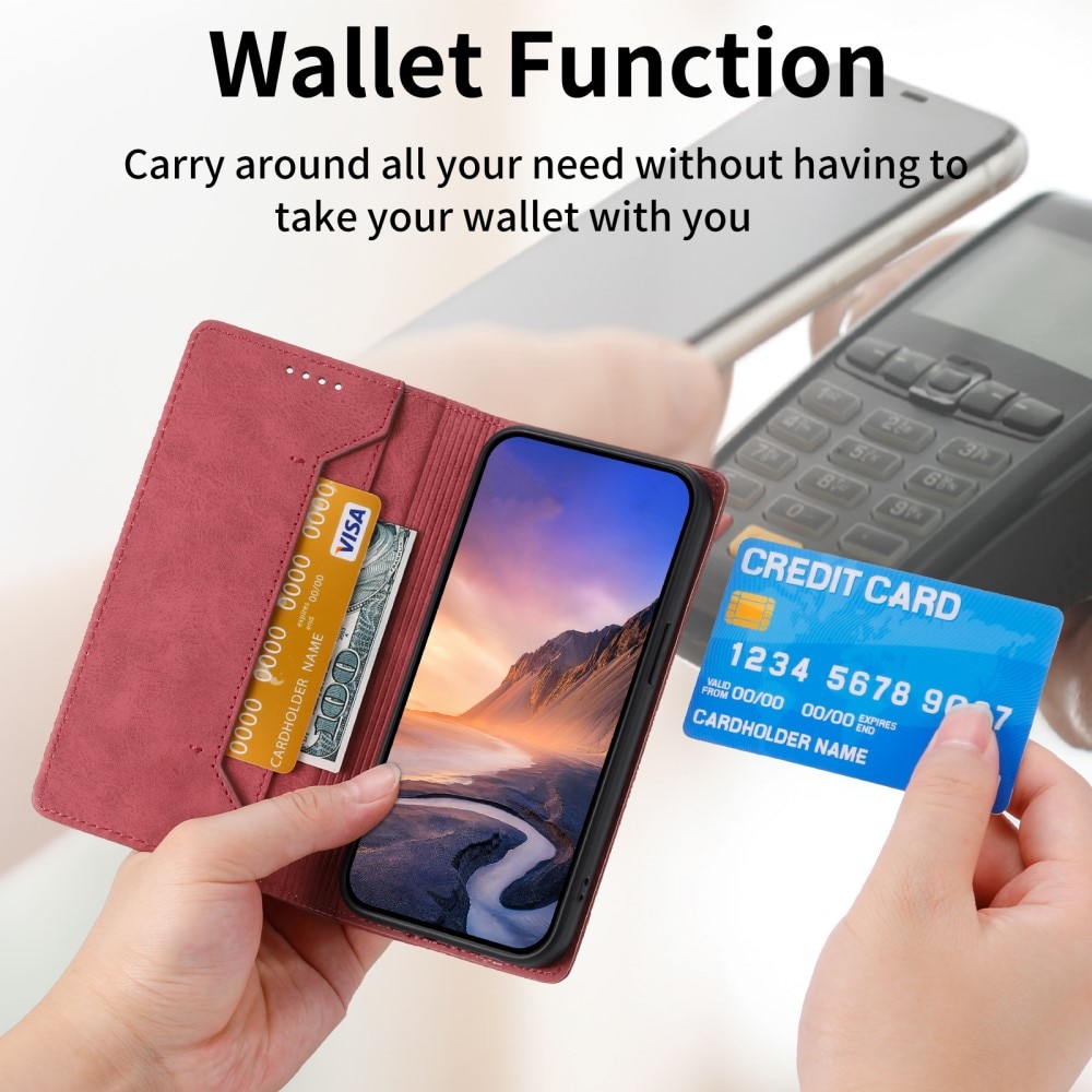 Google Pixel 8 Slim Wallet Case RFID Red