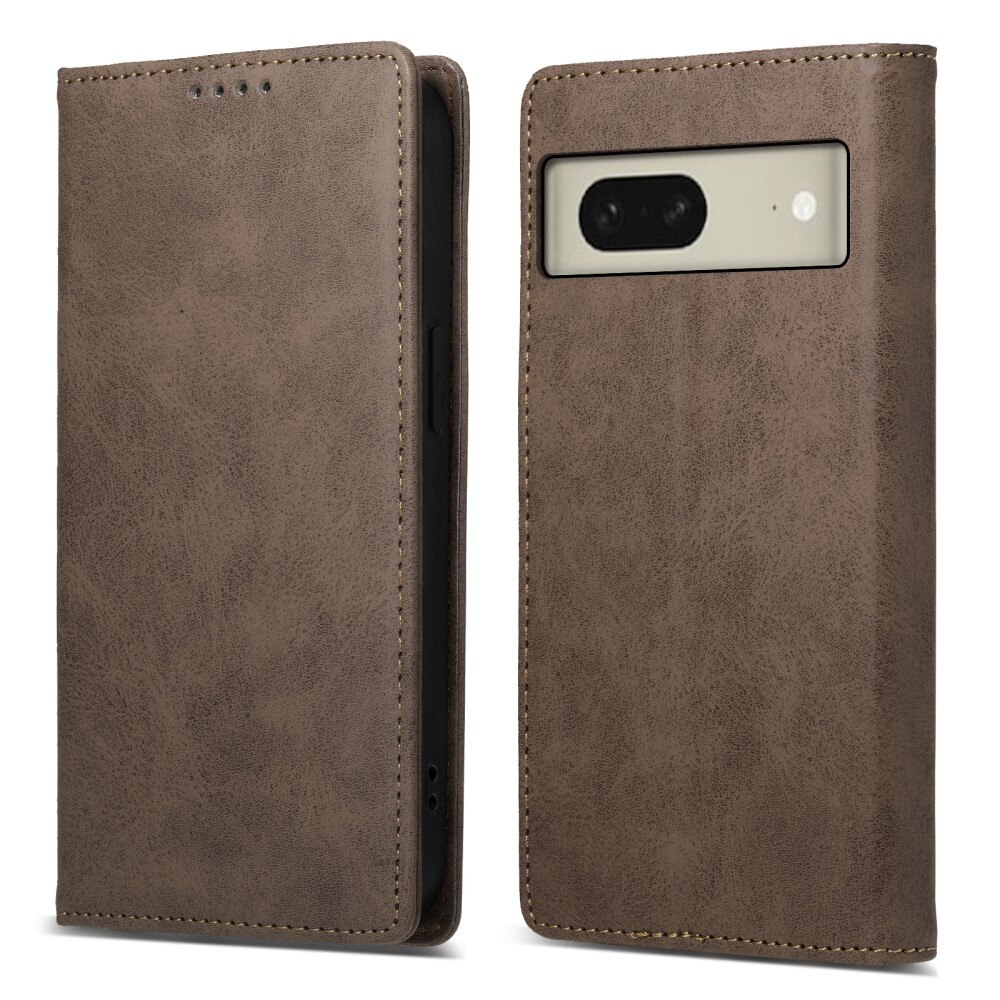 Google Pixel 8 Slim Wallet Case RFID Brown