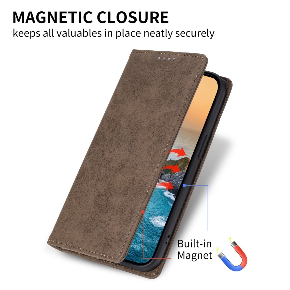 Google Pixel 8 Slim Wallet Case RFID Brown
