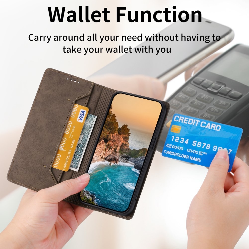 Google Pixel 8 Slim Wallet Case RFID Brown