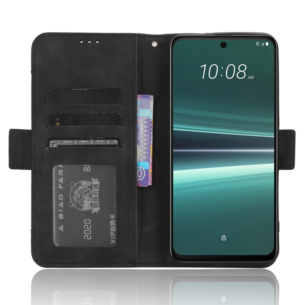 HTC U23 Pro Multi Wallet Case Black