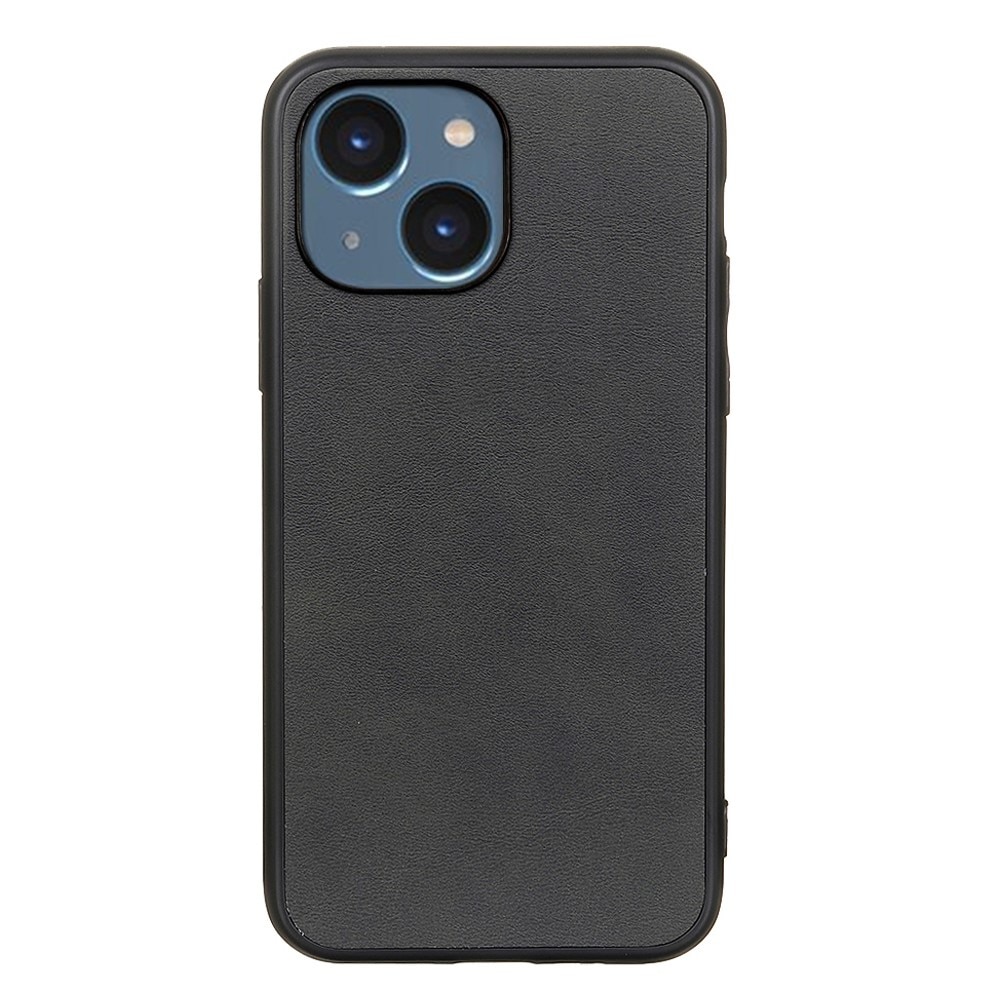 iPhone 15 Plus Leather Case Black