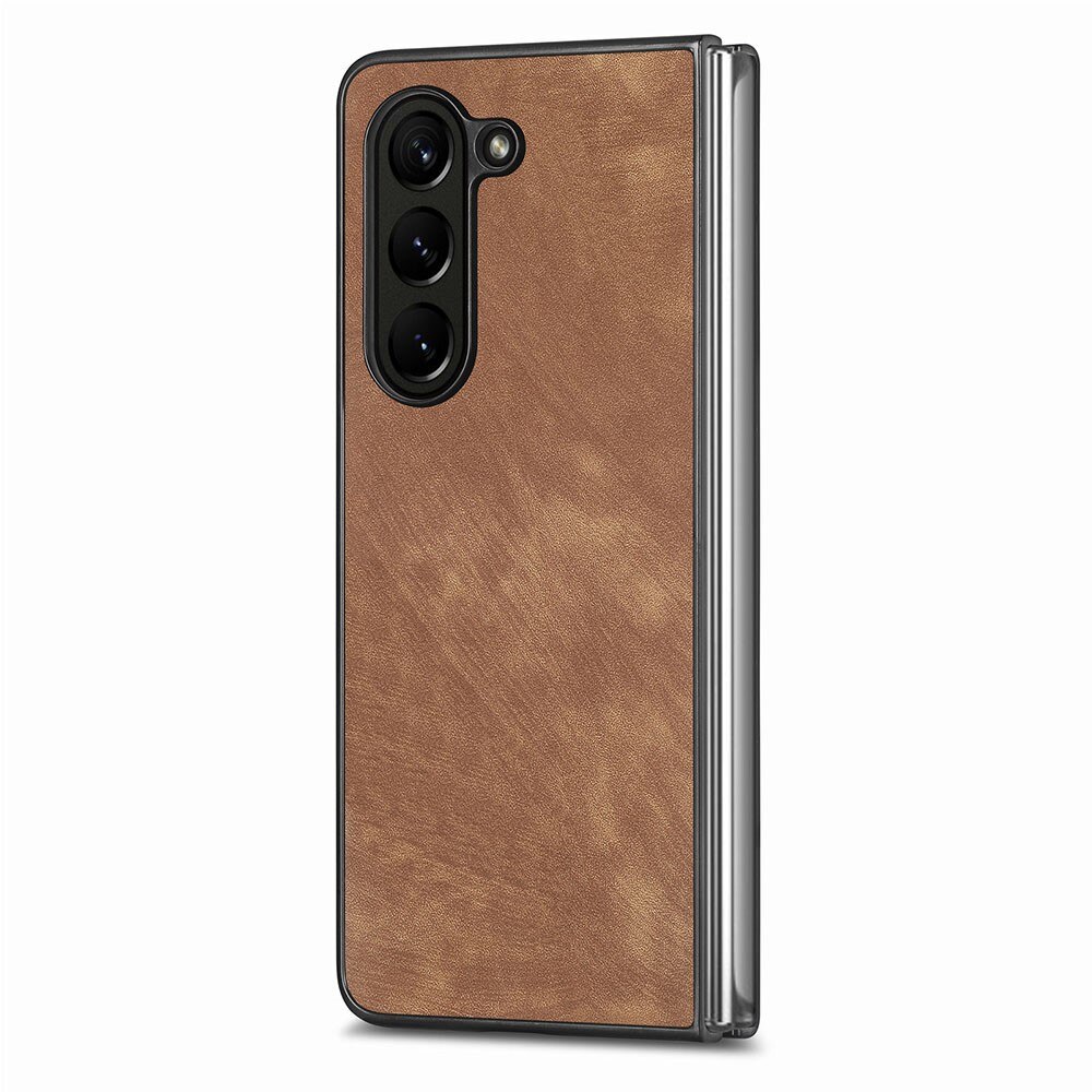 Samsung Galaxy Z Fold 5 Leather Case Brown