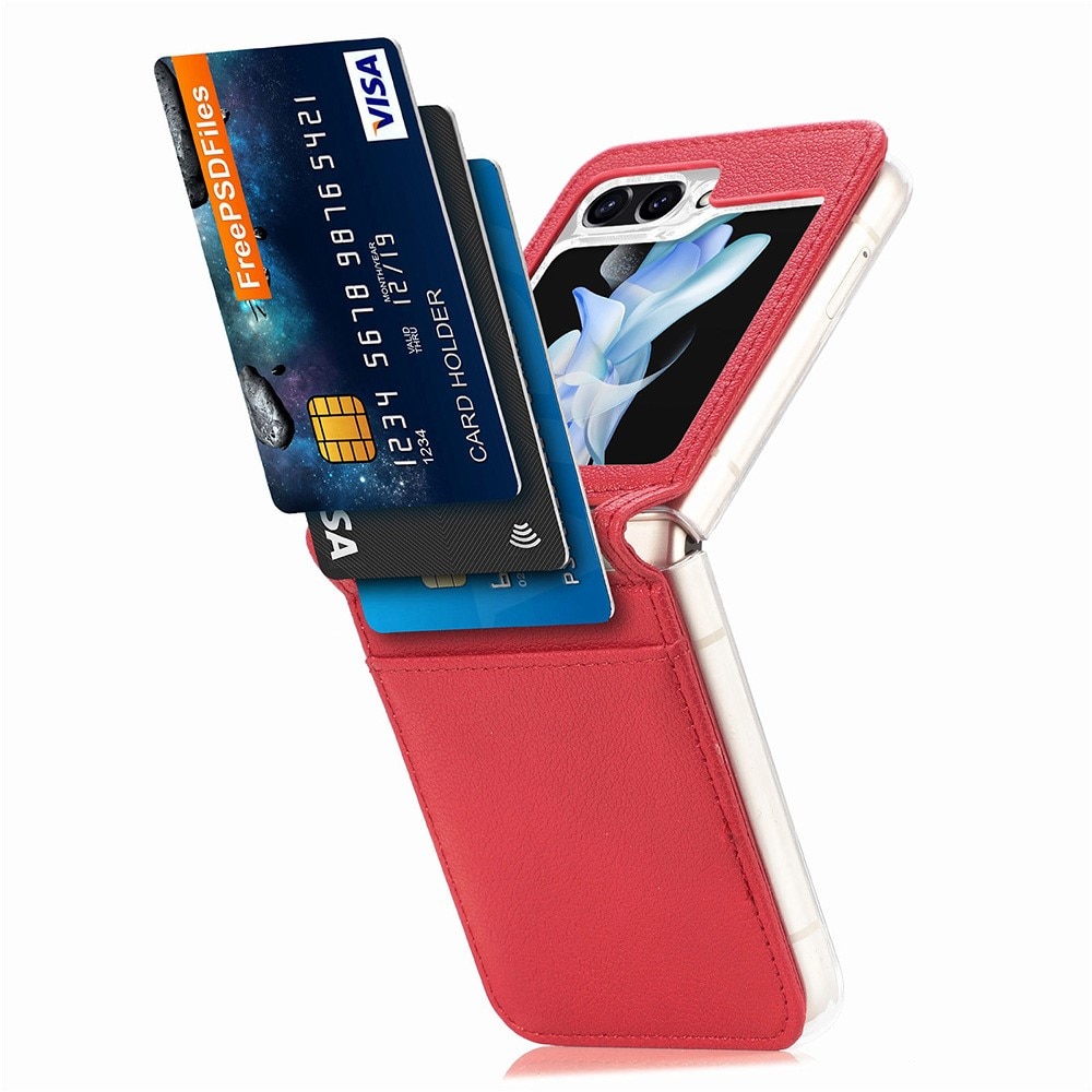 Samsung Galaxy Z Flip 5 Slim Card Wallet Red
