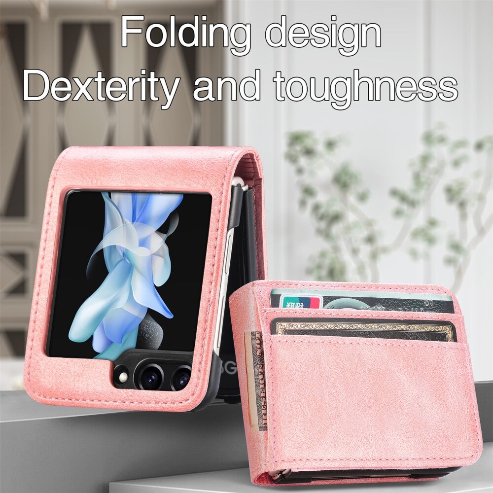 Samsung Galaxy Z Flip 5 Wallet Book Cover Pink