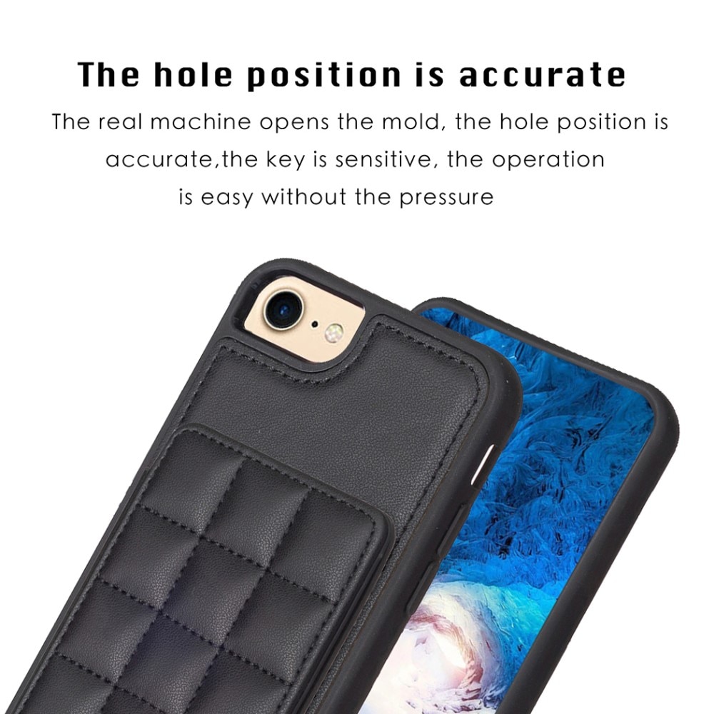 TPU Case with Quilted Wallet iPhone 8 Black