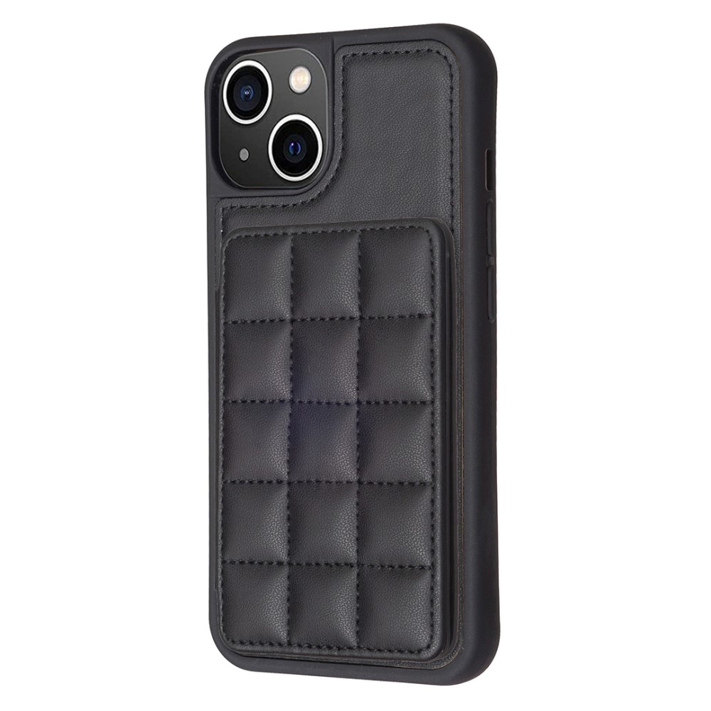 TPU Case with Quilted Wallet iPhone 13 Black