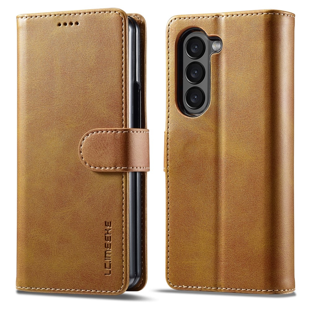 Samsung Galaxy Z Fold 5 Wallet Case Cognac
