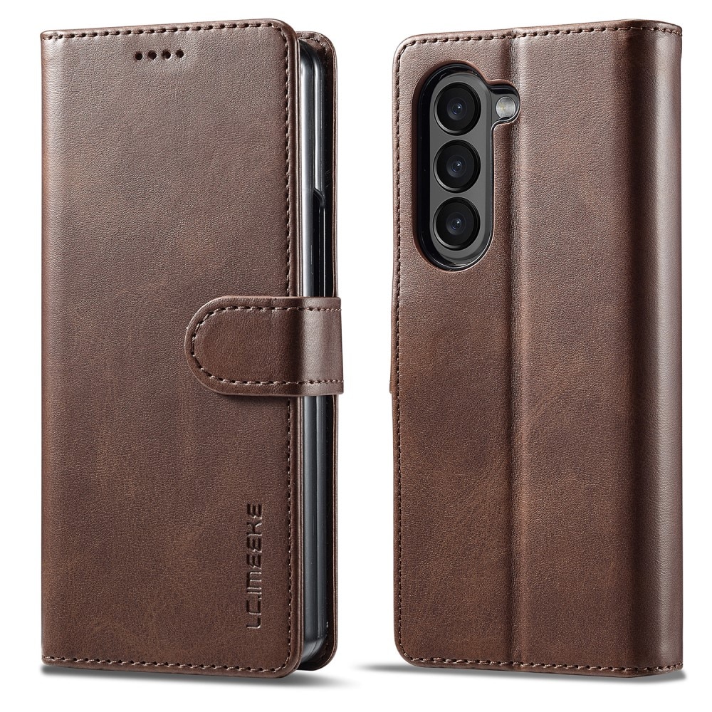 Samsung Galaxy Z Fold 5 Wallet Case Brown