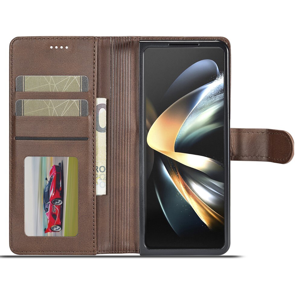 Samsung Galaxy Z Fold 5 Wallet Case Brown