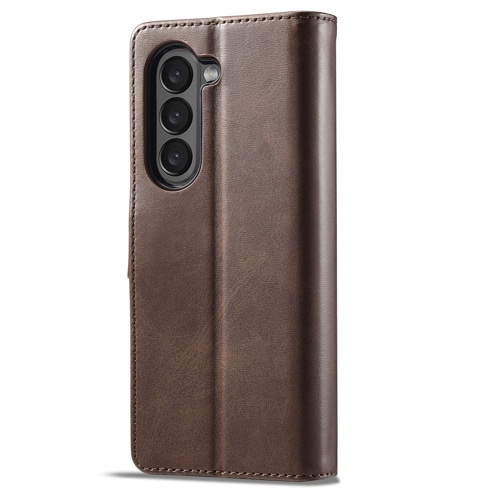 Samsung Galaxy Z Fold 5 Wallet Case Brown