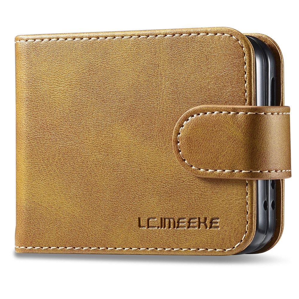 Samsung Galaxy Z Flip 6 Wallet Case Cognac