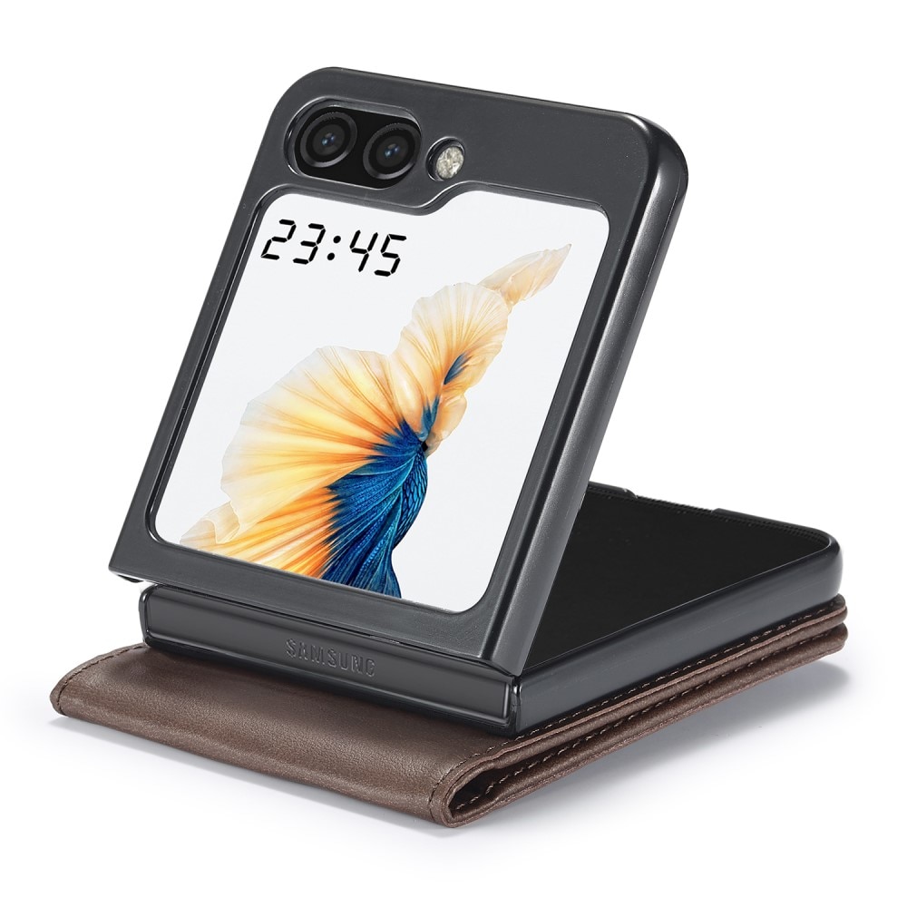 Samsung Galaxy Z Flip 5 Wallet Case Brown