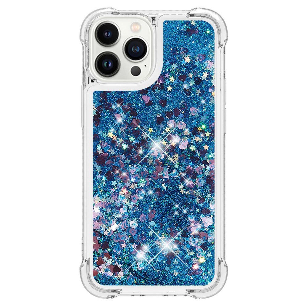 iPhone 15 Pro Glitter Powder TPU Cover Blue