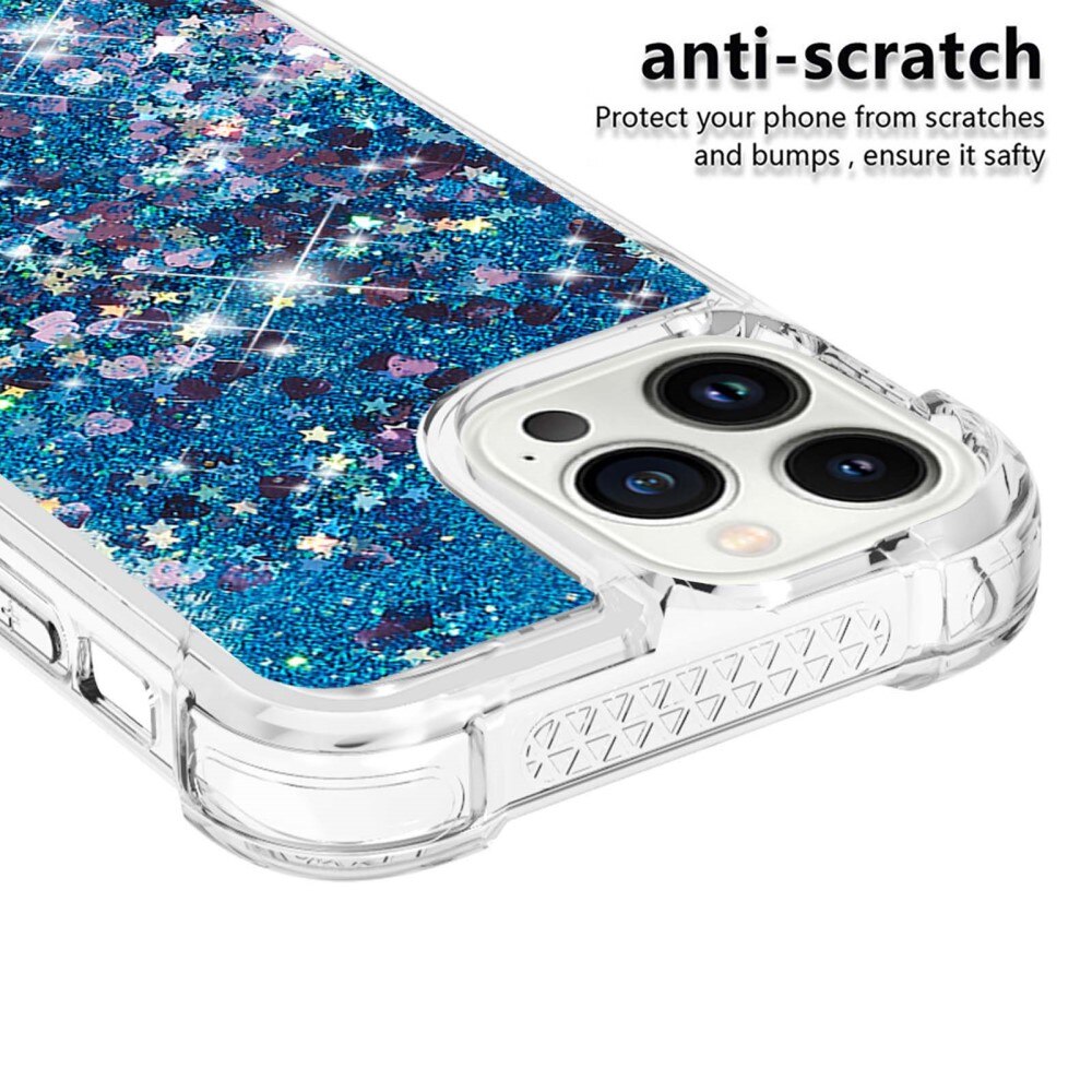 iPhone 15 Pro Glitter Powder TPU Cover Blue