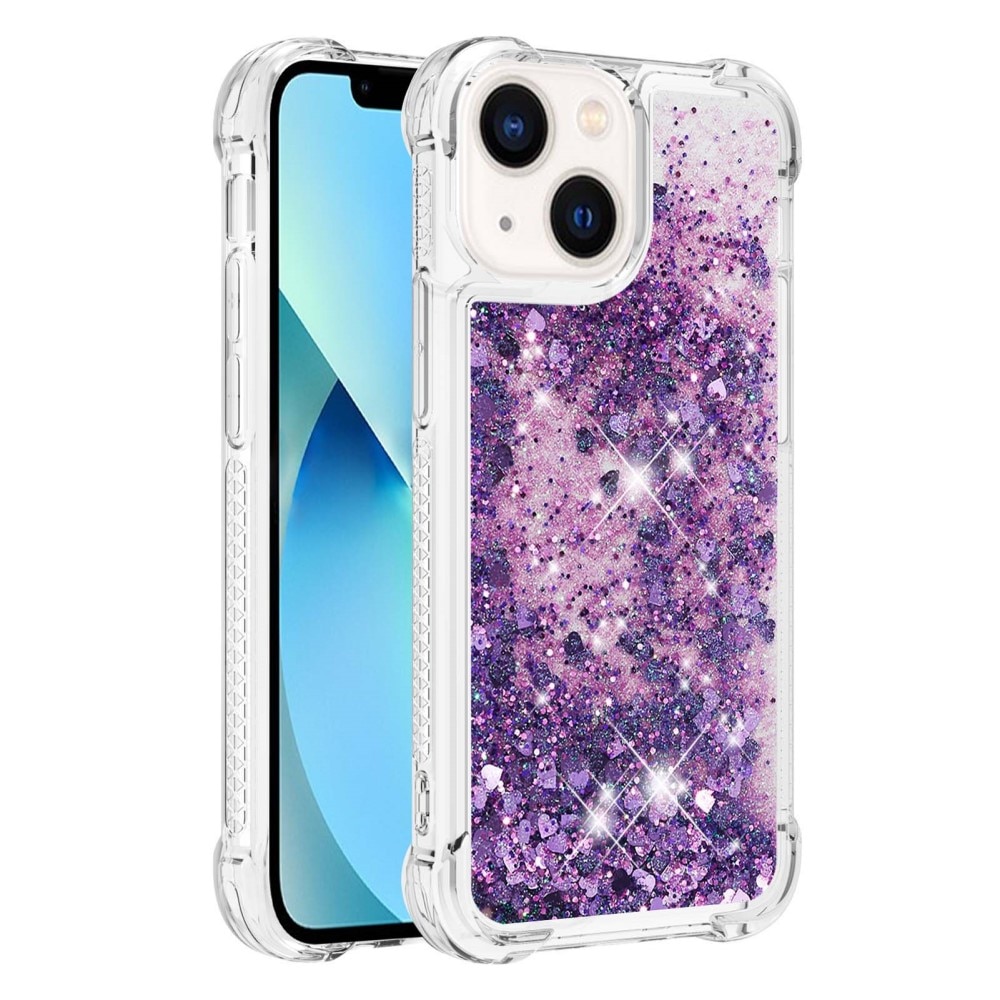 iPhone 15 Glitter Powder TPU Cover Purple