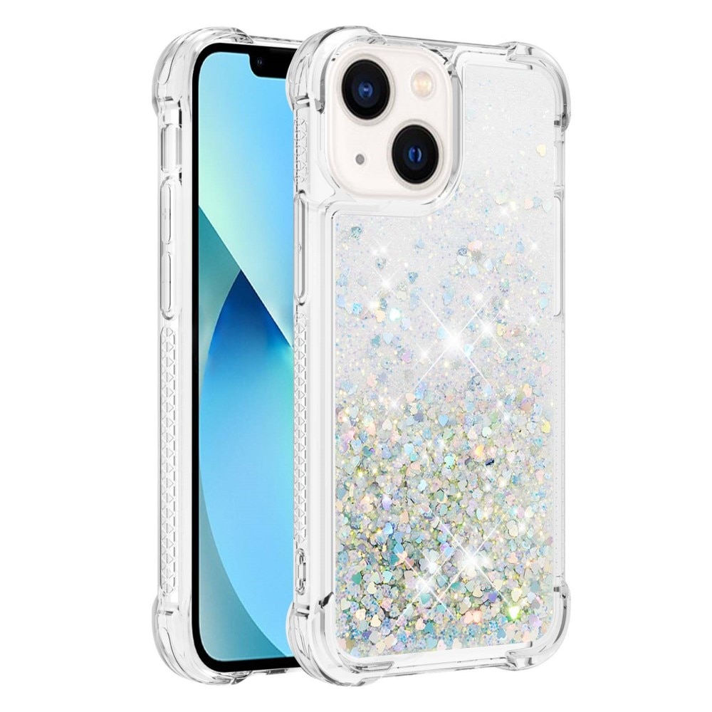 iPhone 15 Glitter Powder TPU Cover Silver