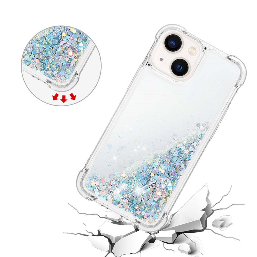 iPhone 15 Glitter Powder TPU Cover Silver