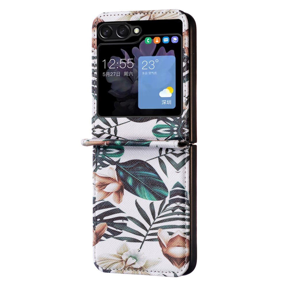 Leather Case Samsung Galaxy Z Flip 5 Green Leaves